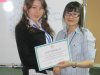 Выпускник ПОГ 2013 Жуматаева М. и ст. специалист ПОГ Шиербаева А.