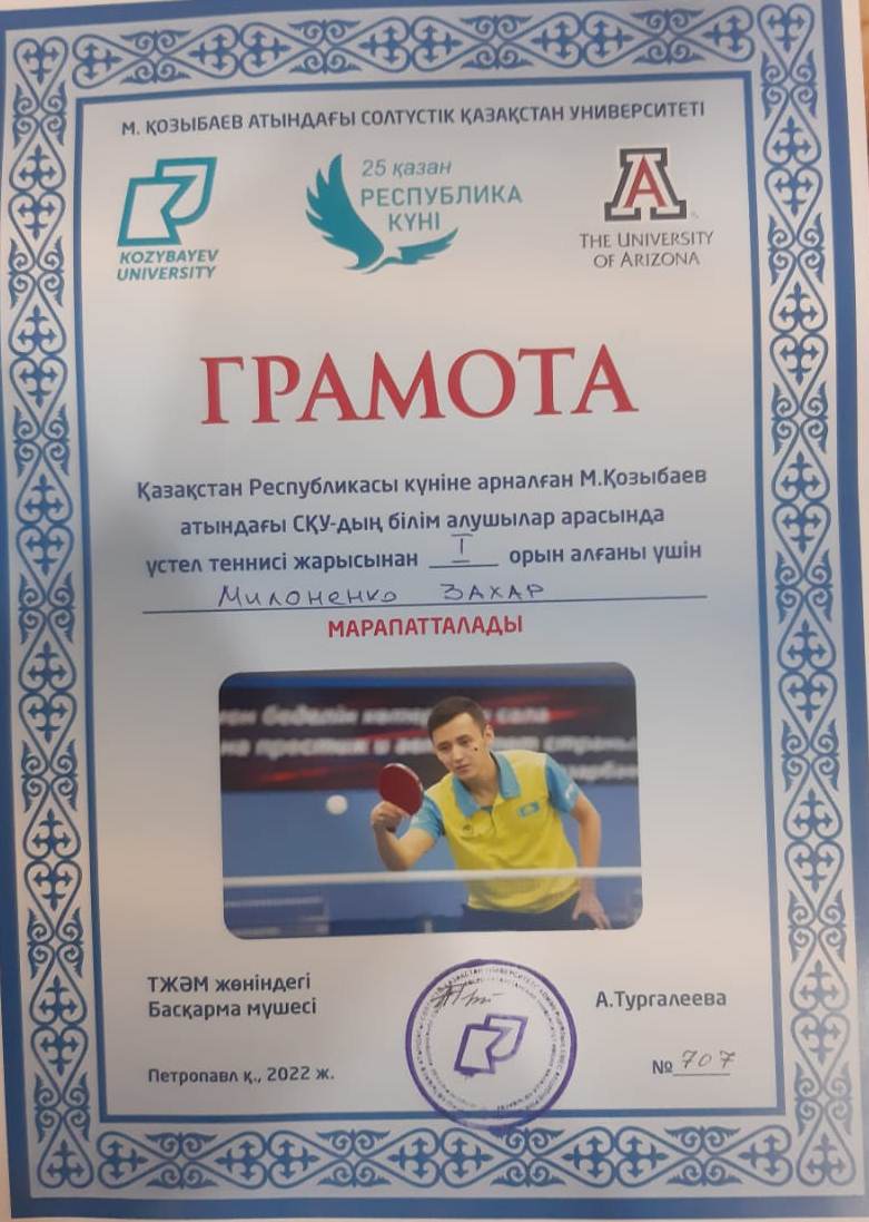 Спортивные успехи студентов кафедры 