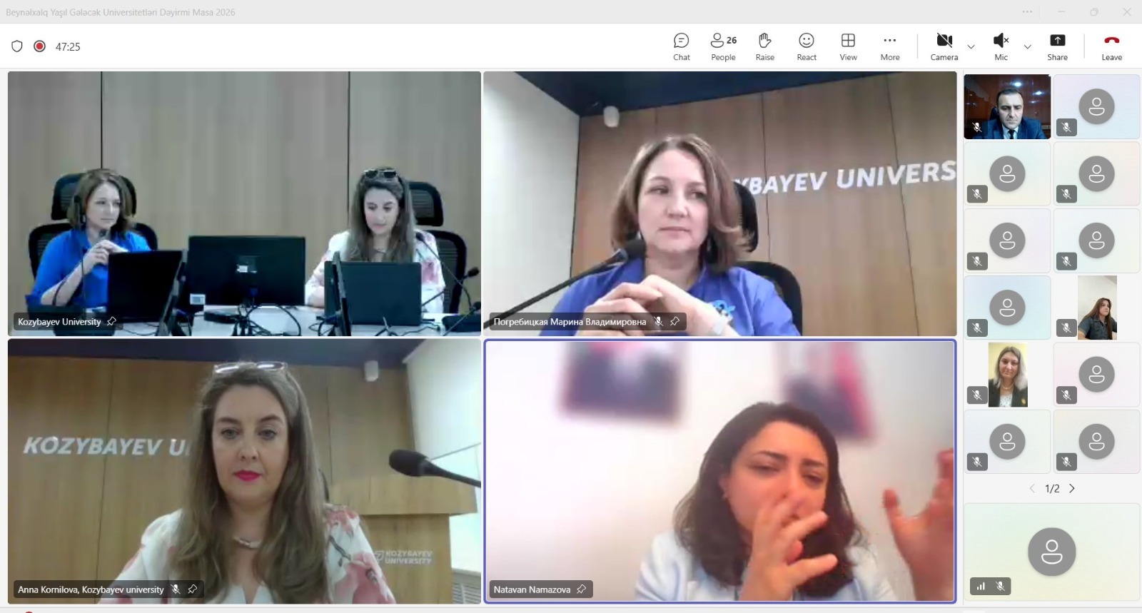 Kozybayev University Participated in the International Online Round Table “GREEN FUTURE UNIVERSITIES”
